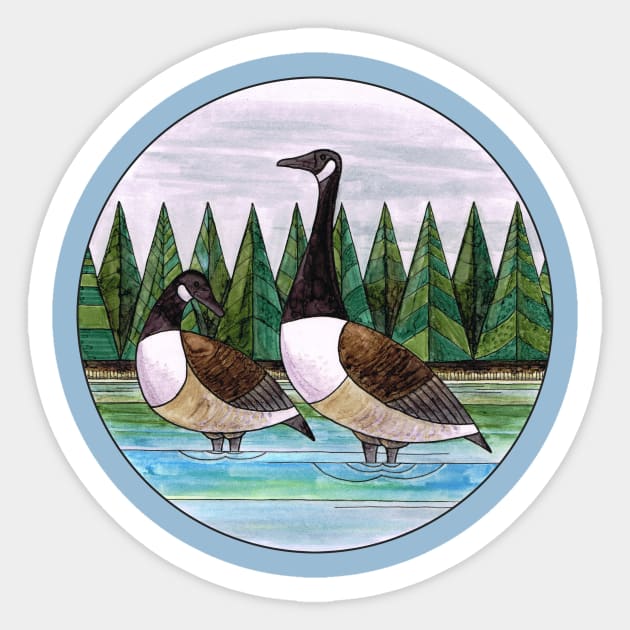 Canadian Geese Sticker by NathanLeber